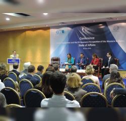 Konferenc&euml; Nd&euml;rkomb&euml;tare "Presidenca Greke dhe Zgjerimi n&euml; Ballkanin Per&euml;ndimor"