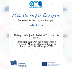 Sot e nes&euml;r, dua te jem Evrop&euml;