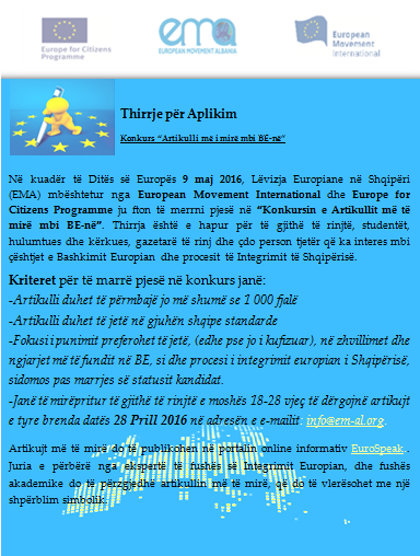 Thirrje p&euml;r Aplikim